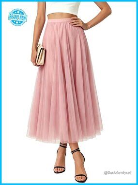 Maxi Tulle Tutu Skirt High Waisted A Line Flowy Layered Skirt